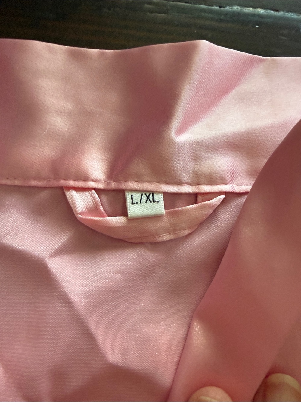 Pink Satin 'Bridesmaid' Rhinestone Script Robe L/XL - Picture 3 of 6